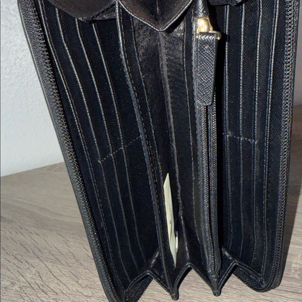 Kate Spade Black Glitter Zip Wallet - Picture 10 of 16